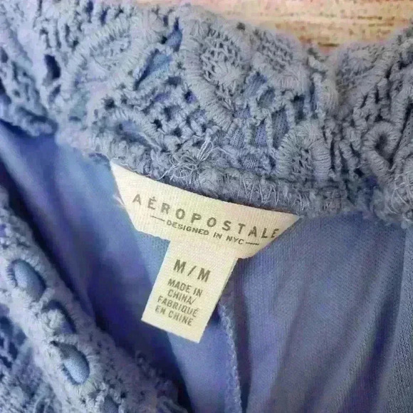 Aeropostale women's light blue pull on shorts size medium - Picture 5 of 6